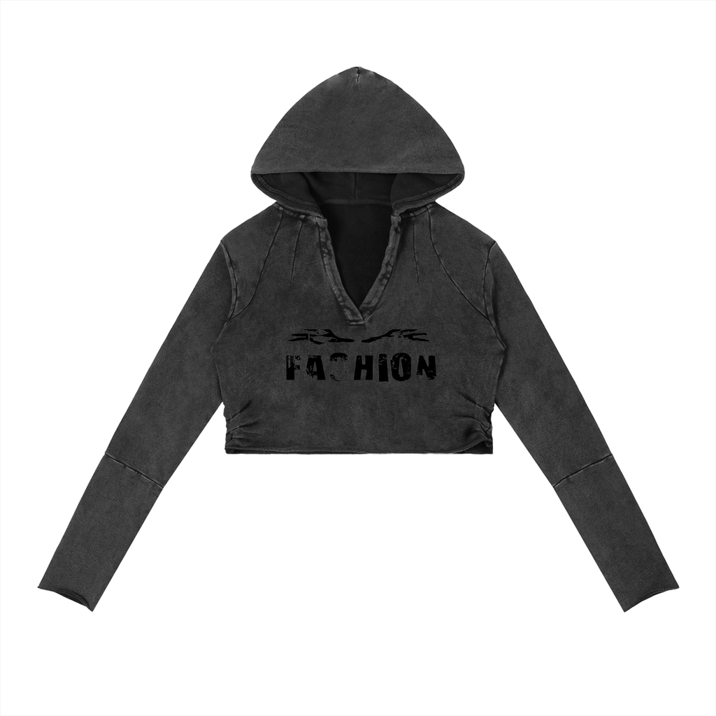 Vintage Washed Raw Edge Hoodie