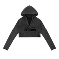 Vintage Washed Raw Edge Hoodie
