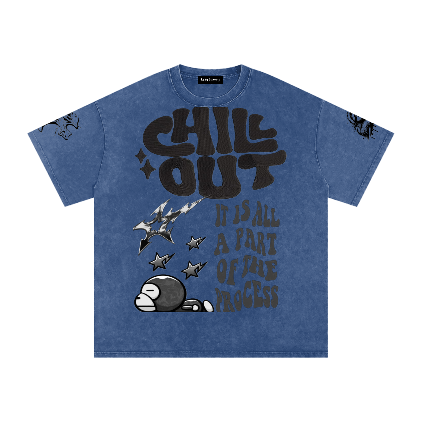 Snow Washed Oversized Cotton T-Shirt