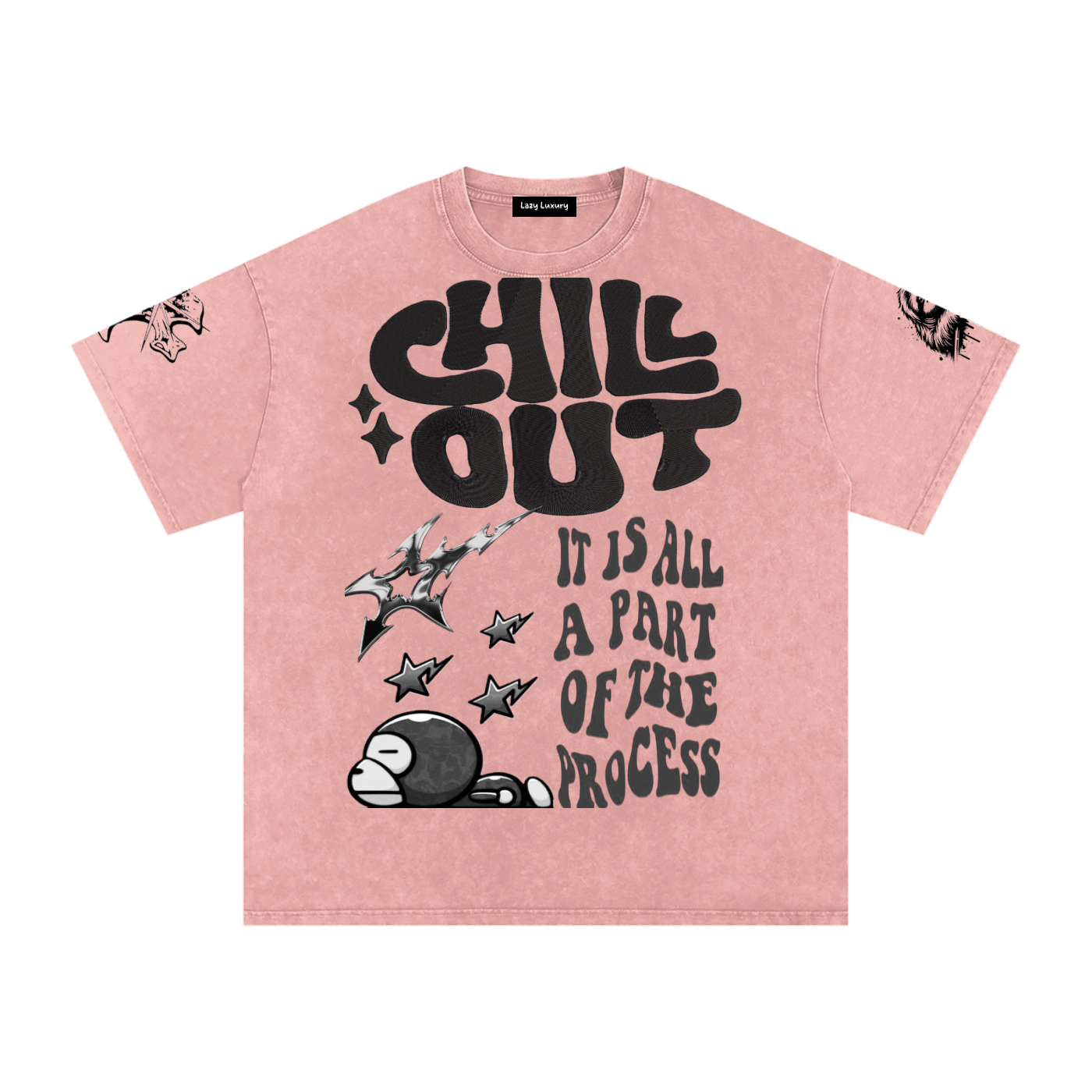 Snow Washed Oversized Cotton T-Shirt