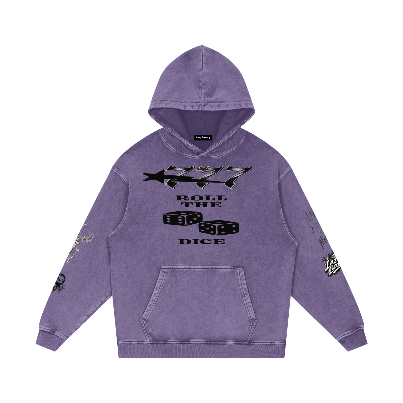 Snow Washed Loose Cotton Hoodie