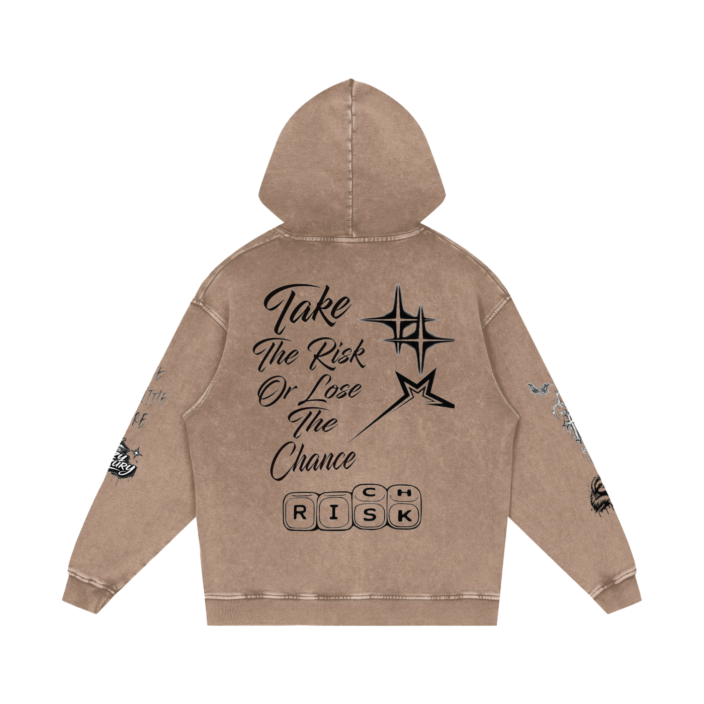 Snow Washed Loose Cotton Hoodie