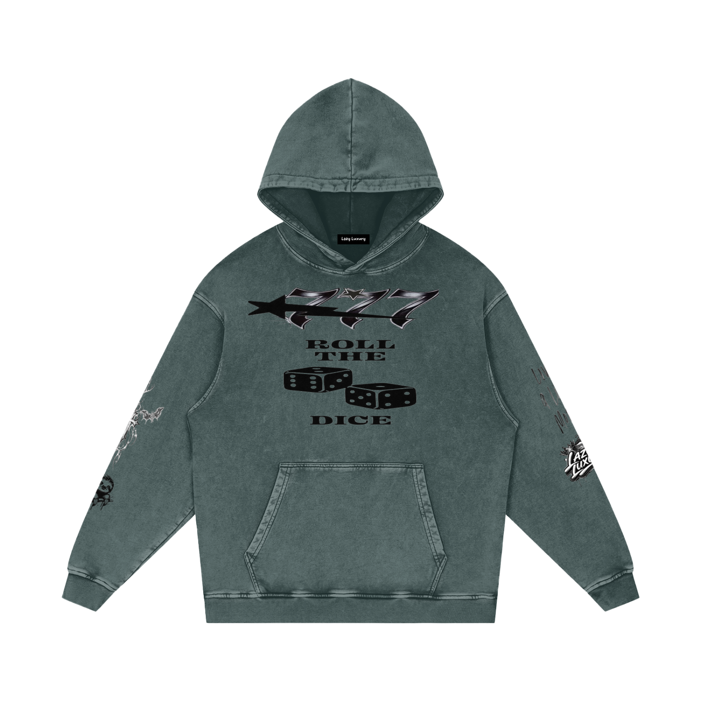 Snow Washed Loose Cotton Hoodie