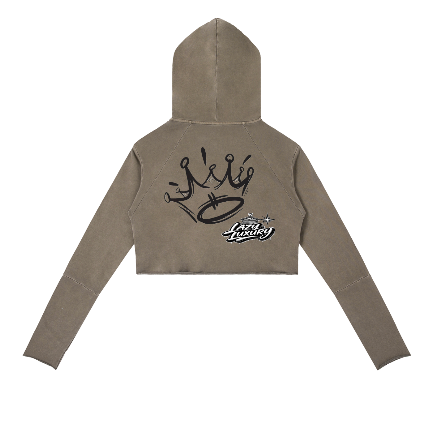 Vintage Washed Raw Edge Hoodie