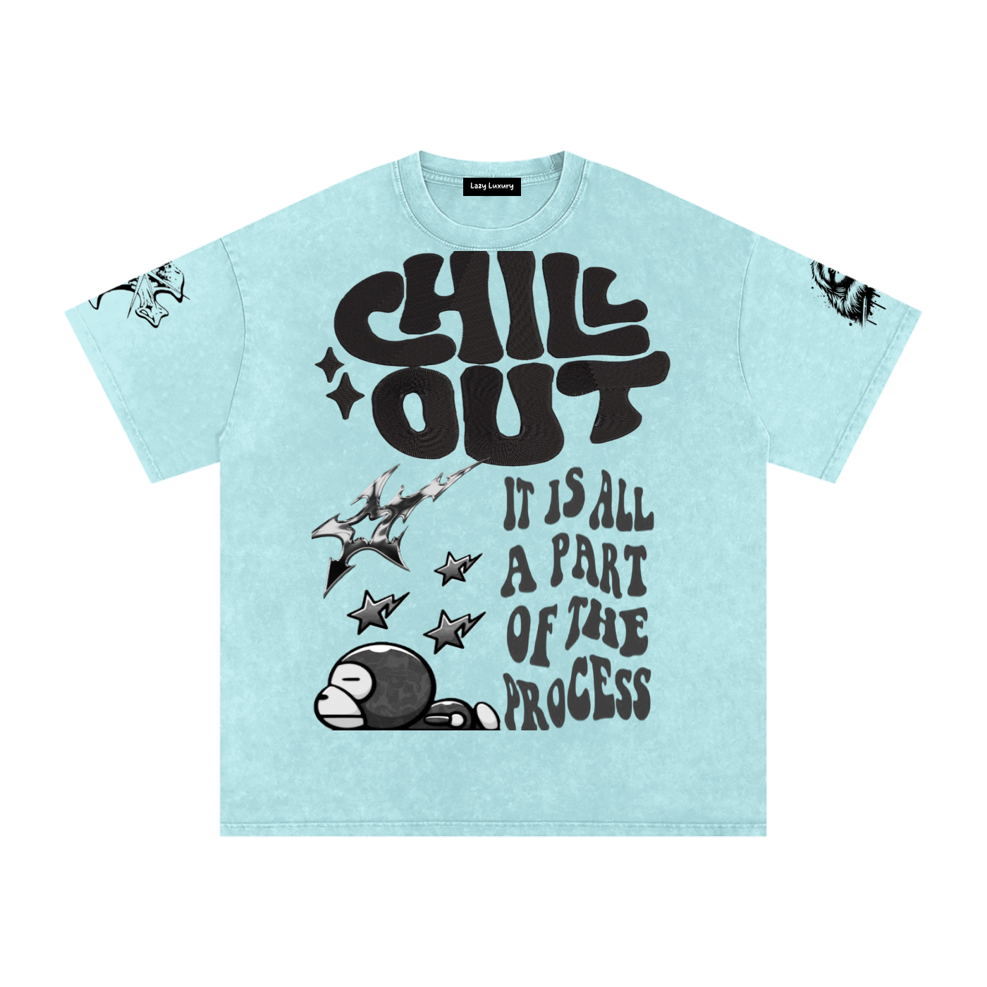 Snow Washed Oversized Cotton T-Shirt