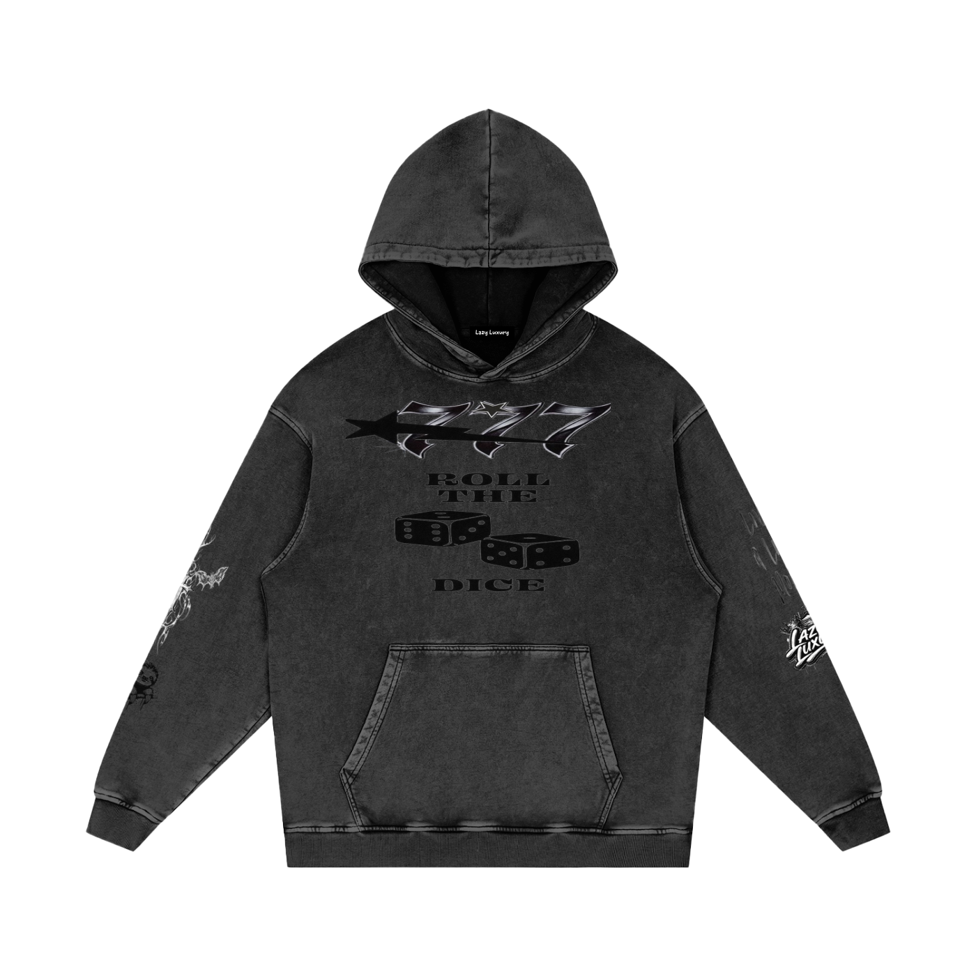 Snow Washed Loose Cotton Hoodie