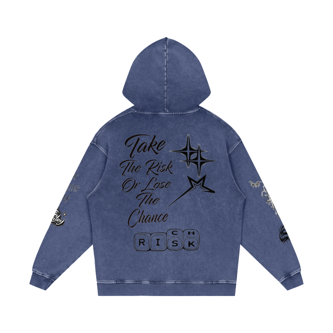 Snow Washed Loose Cotton Hoodie