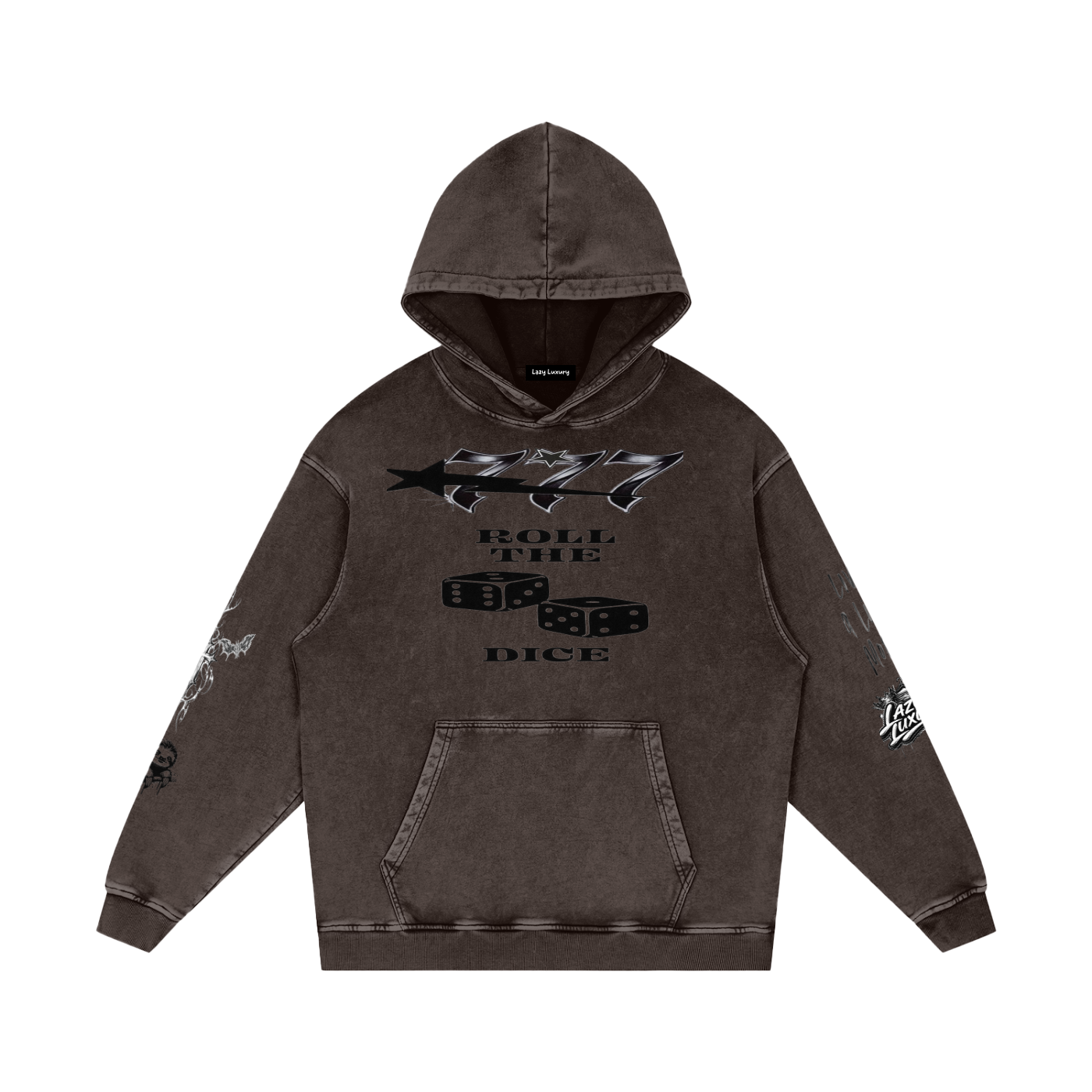 Snow Washed Loose Cotton Hoodie