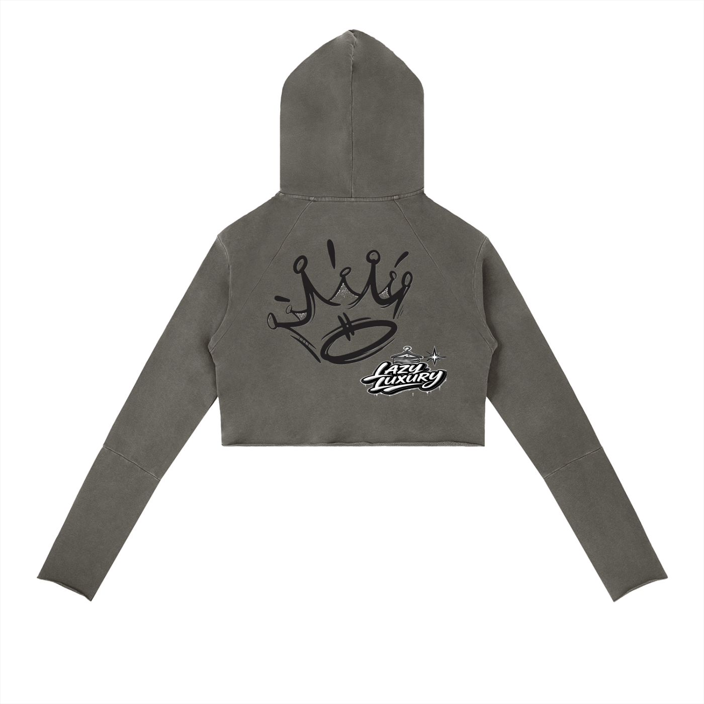 Vintage Washed Raw Edge Hoodie