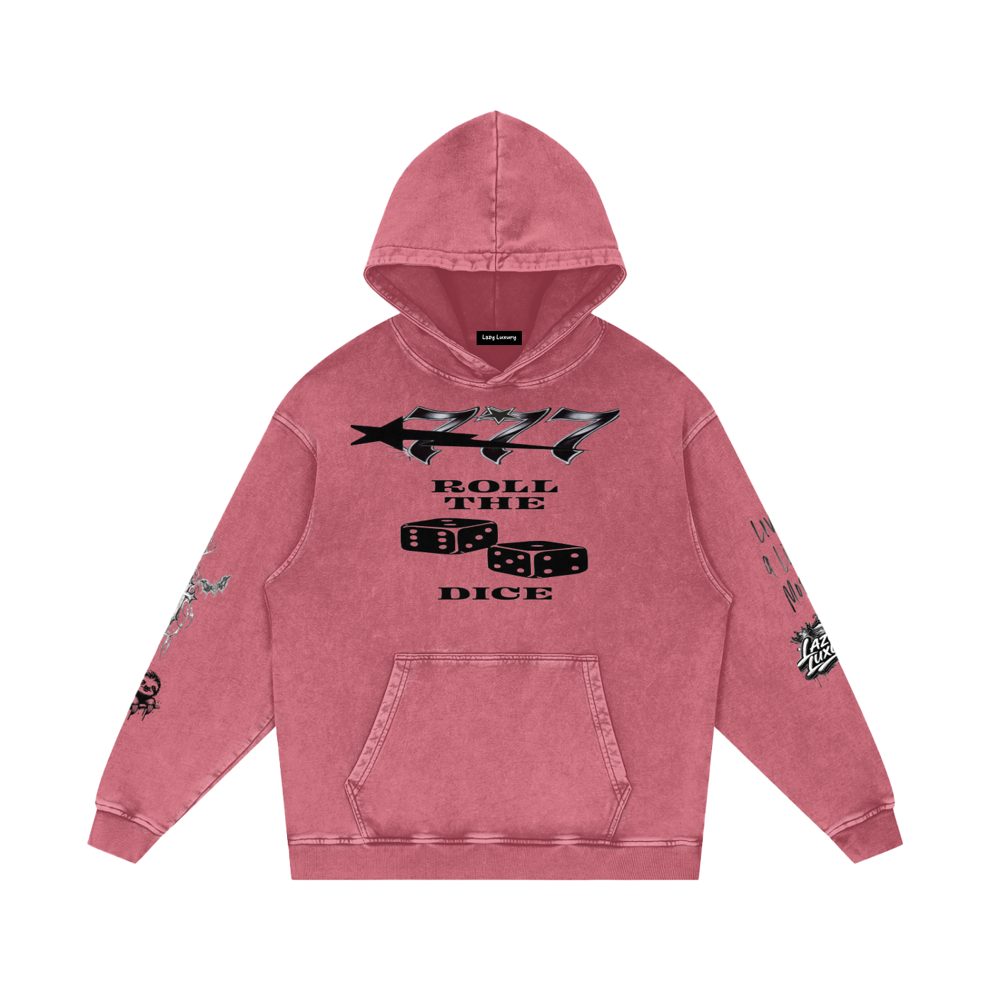 Snow Washed Loose Cotton Hoodie