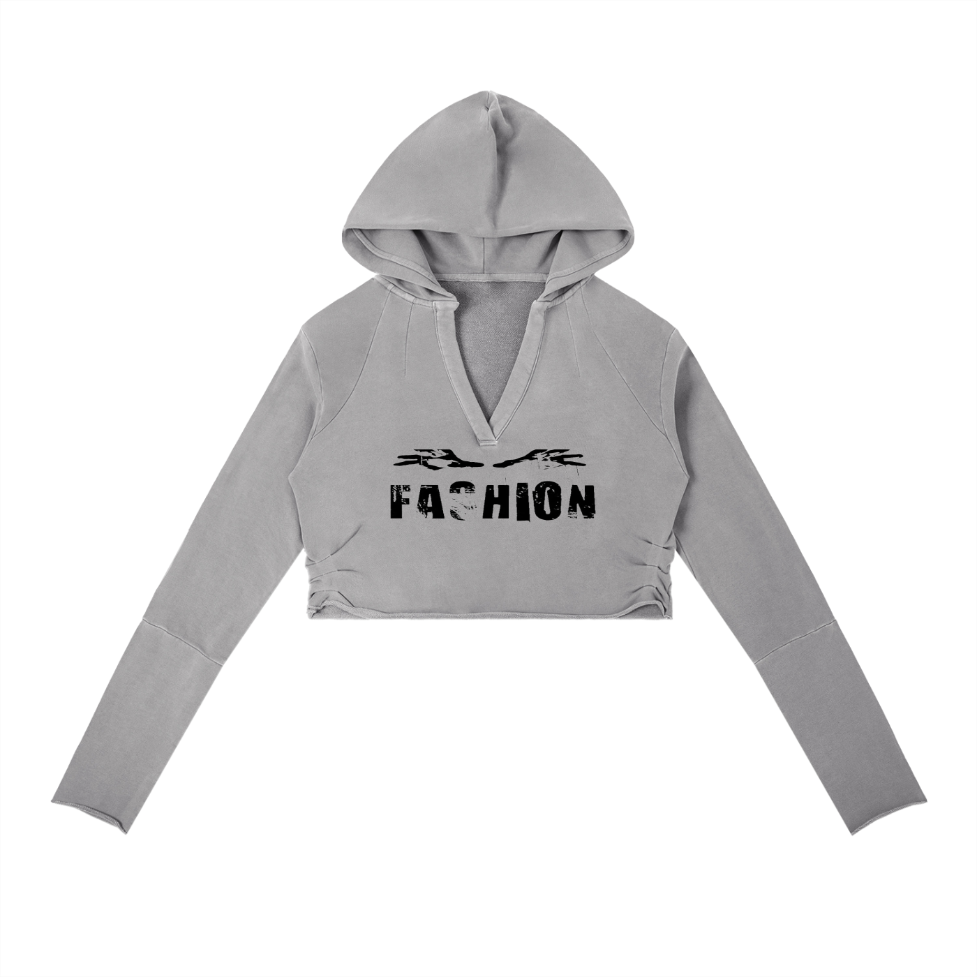 Vintage Washed Raw Edge Hoodie