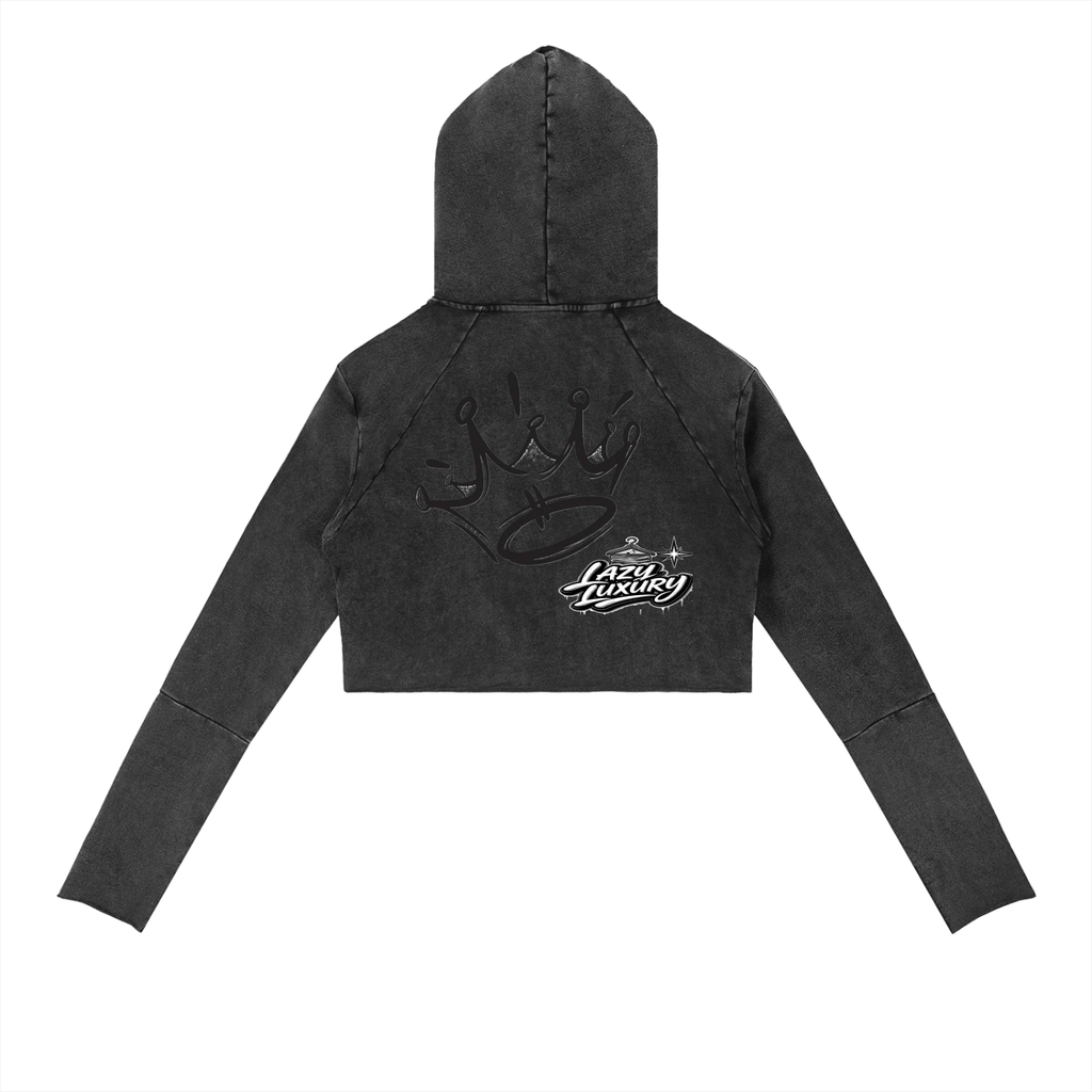 Vintage Washed Raw Edge Hoodie
