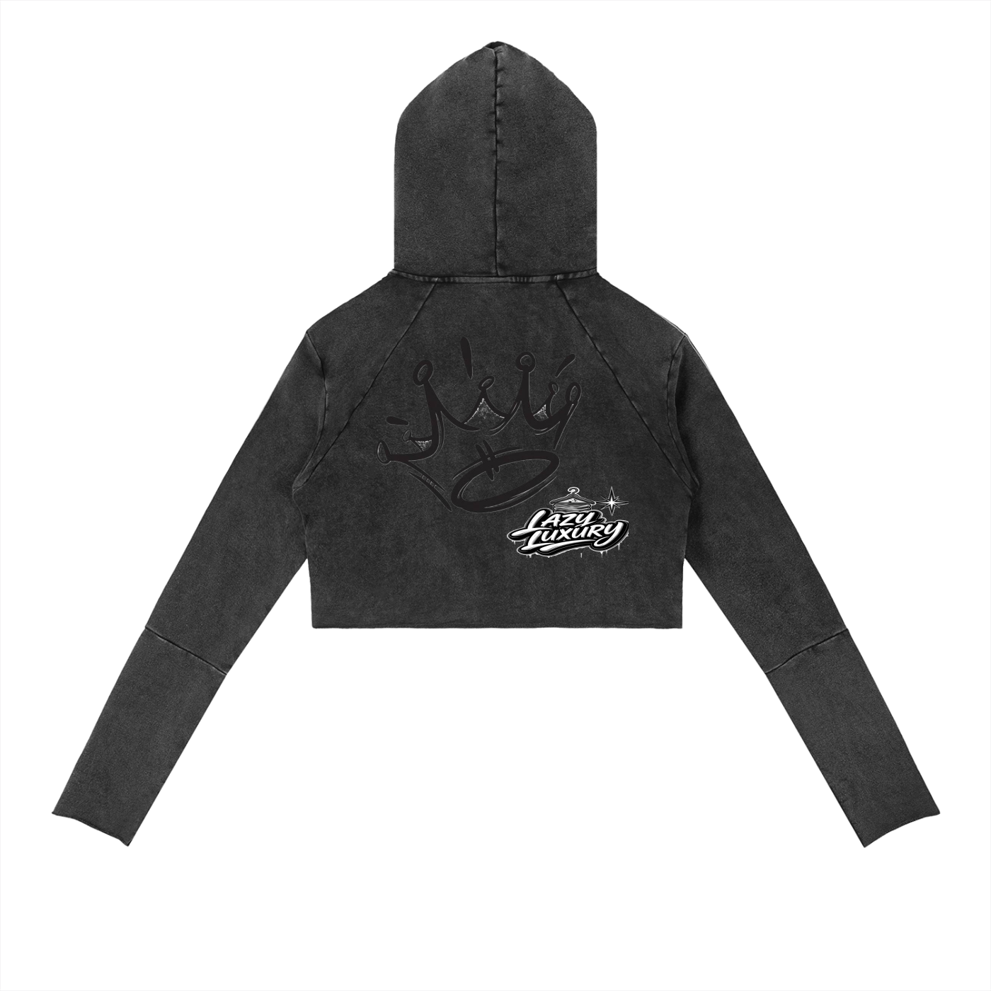 Vintage Washed Raw Edge Hoodie