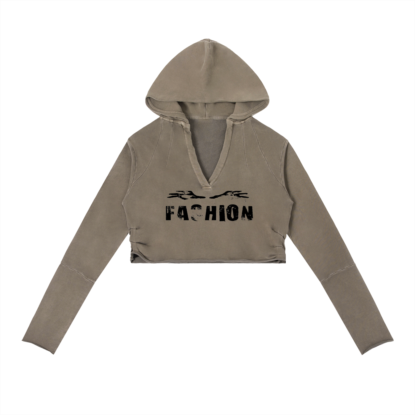 Vintage Washed Raw Edge Hoodie