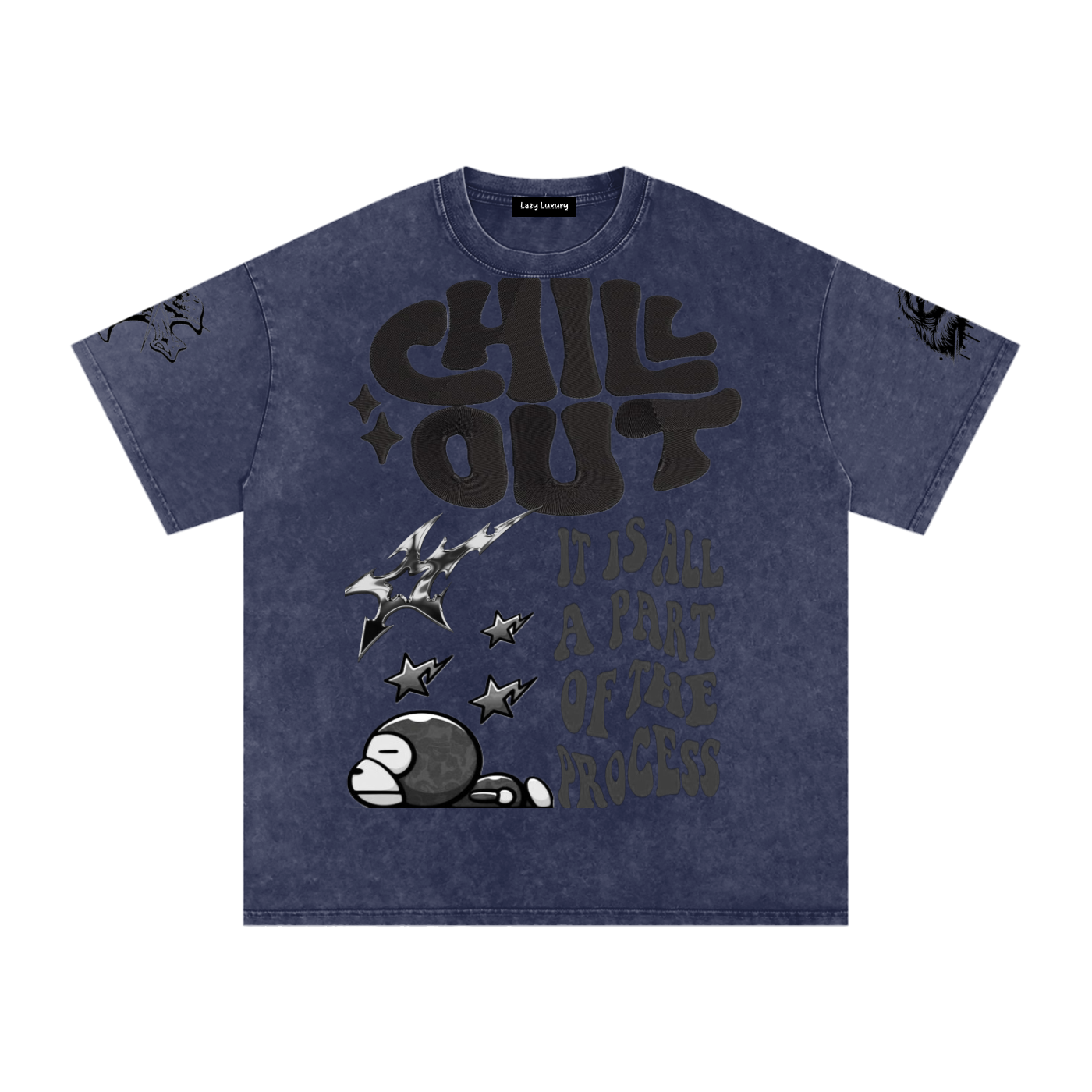 Snow Washed Oversized Cotton T-Shirt