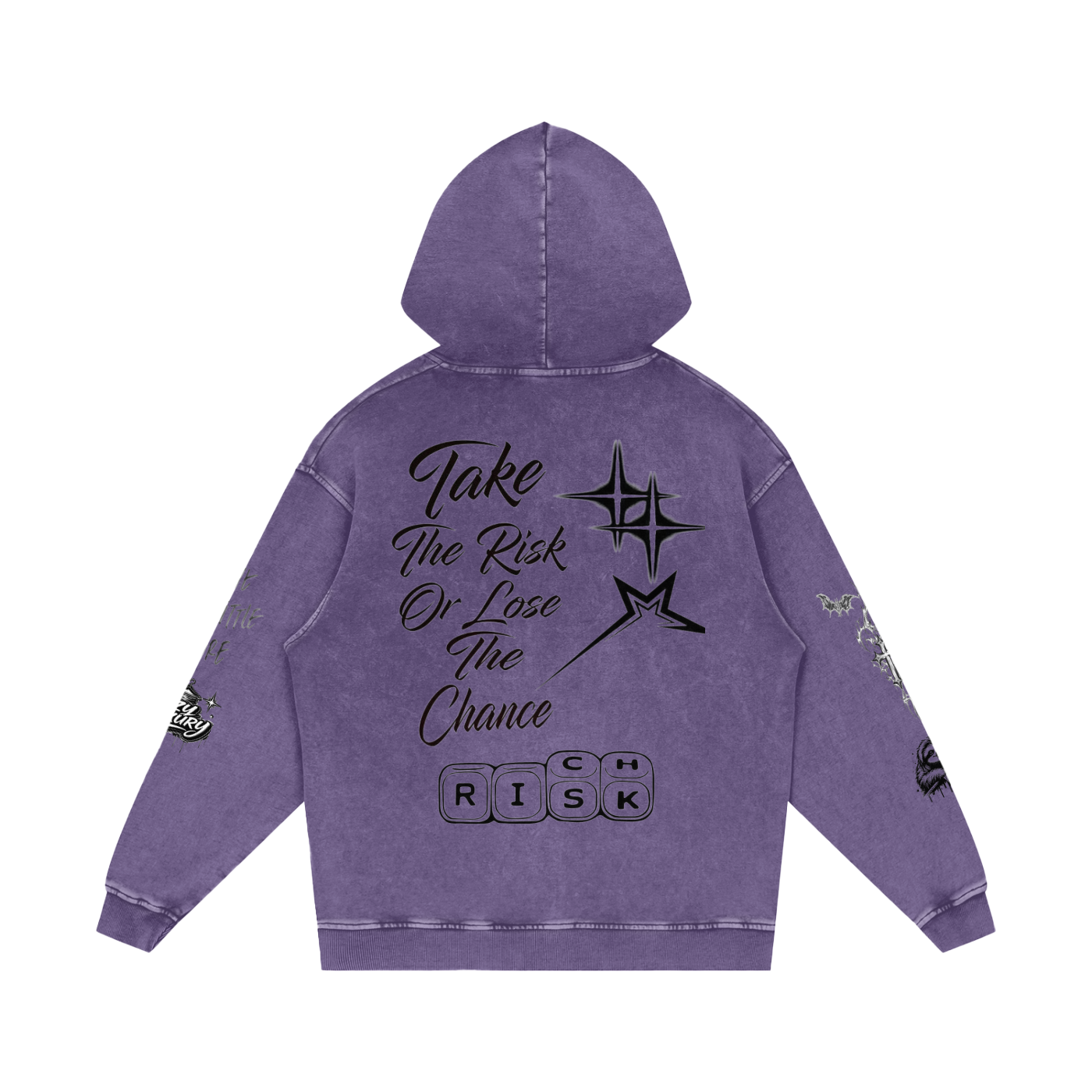 Snow Washed Loose Cotton Hoodie