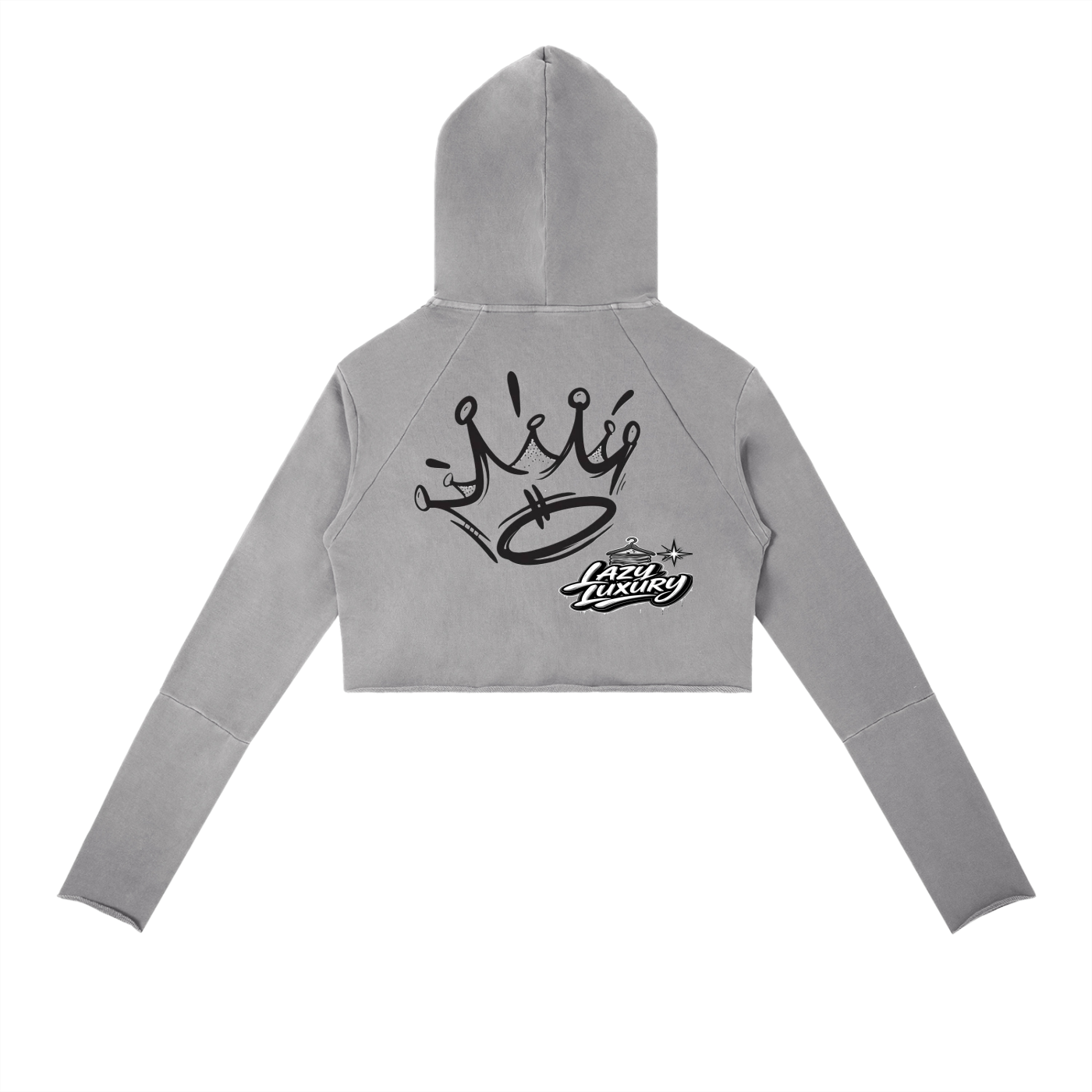 Vintage Washed Raw Edge Hoodie