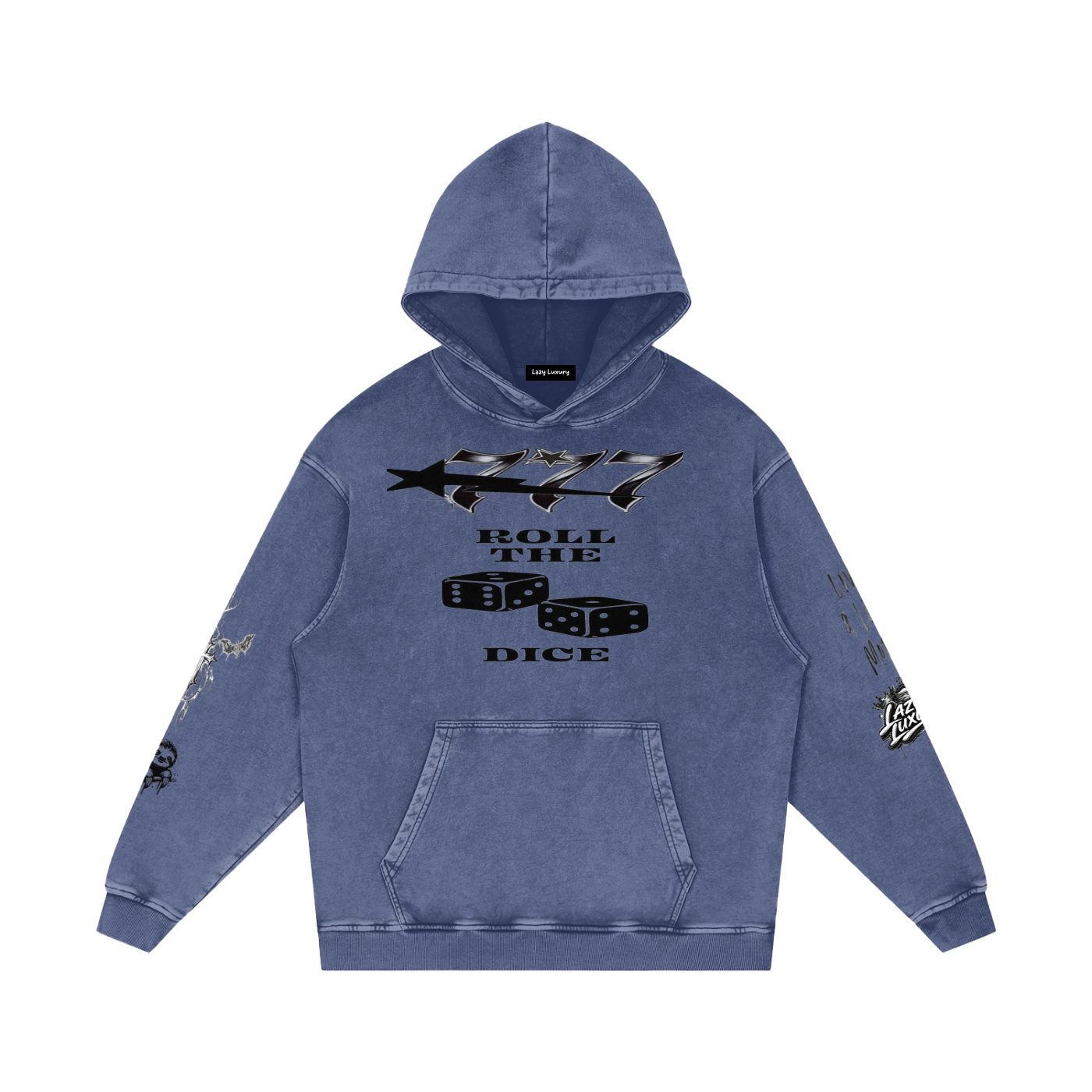Snow Washed Loose Cotton Hoodie