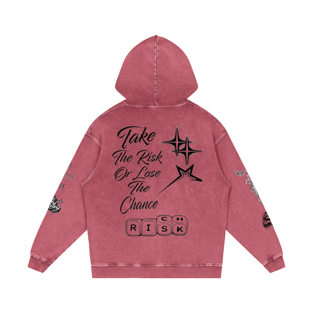 Snow Washed Loose Cotton Hoodie