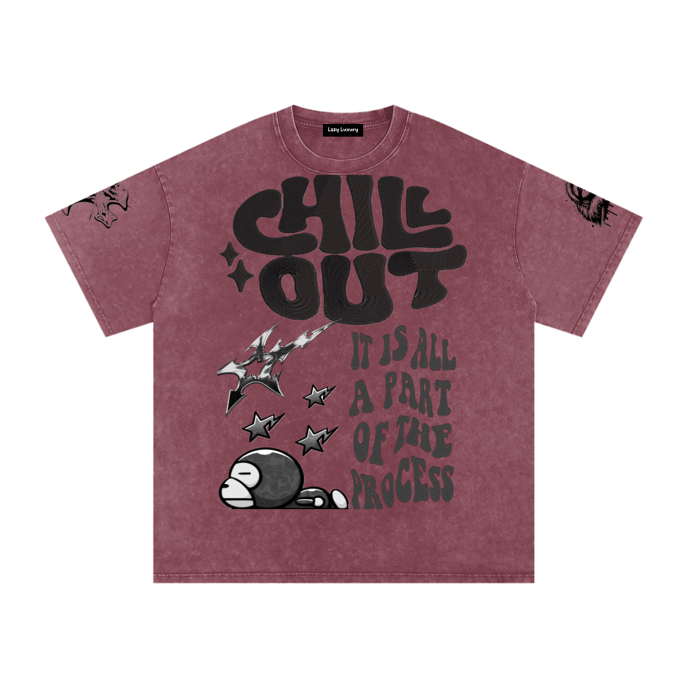 Snow Washed Oversized Cotton T-Shirt